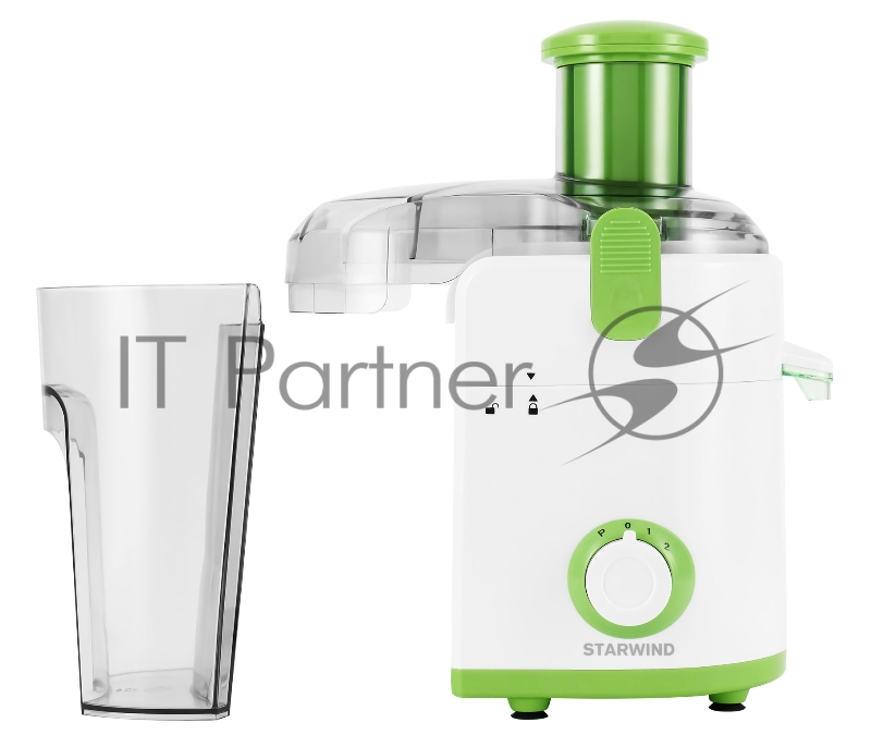 Соковыжималка центробежная Starwind SJ2216 500Вт рез.сок.:800мл. белый/зеленый