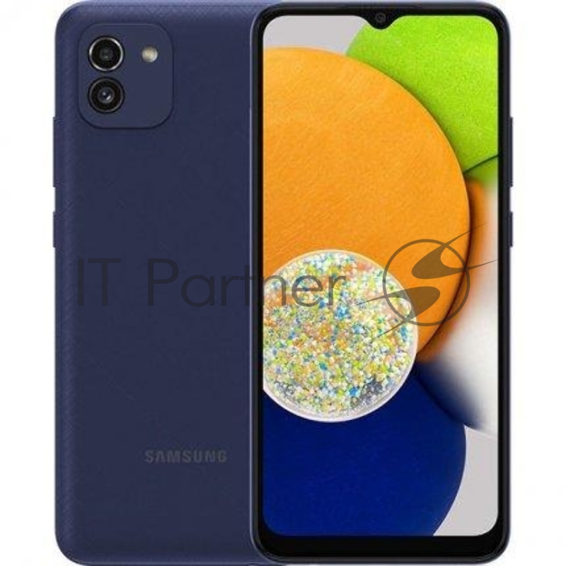 Смартфон Samsung SM-A035F Galaxy A03 64Gb 4Gb синий моноблок 3G 4G 6.5 720x1600 Android 10 48Mpix 802.11 b/g/n GPS GSM900/1800 GSM1900 TouchSc