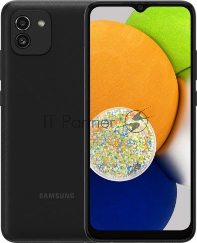 Смартфон Samsung SM-A035F Galaxy A03 64Gb 4Gb черный моноблок 3G 4G 6.5 720x1600 Android 10 48Mpix 802.11 b/g/n GPS GSM900/1800 GSM1900 TouchSc