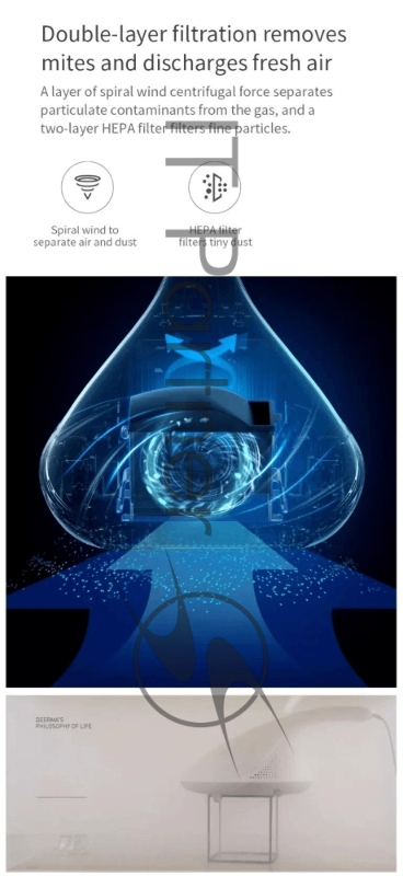 Пылесос для удаления пылевых клещей deerma Mite Vacuum Cleaner CM800 White
