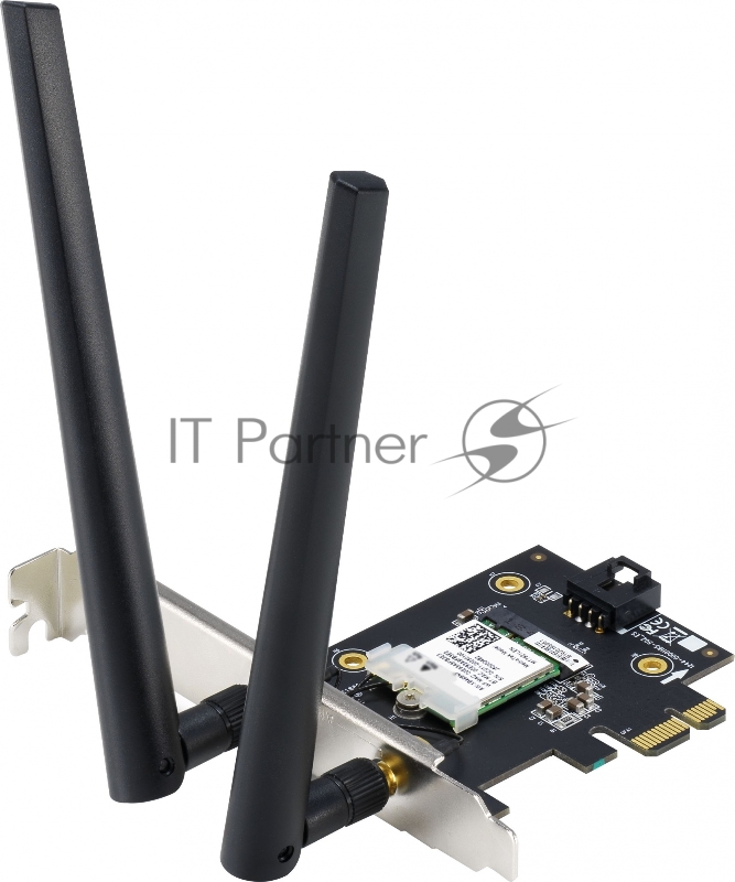 Маршрутизатор ASUS PCE-AX3000 //WIFI 802.11ax, 2402 + 574Mbpsб PCI-E Adapter, 2 антенны 90IG07A0-MO0B00