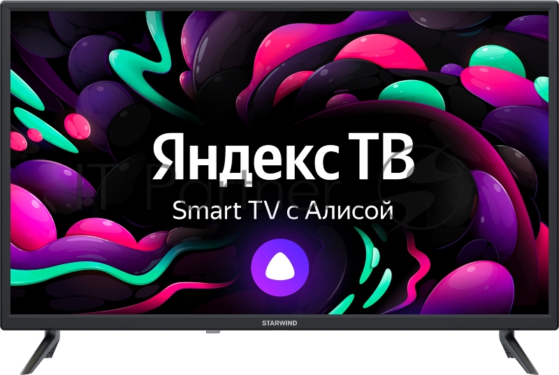 Телевизор LED Starwind 32 SW-LED32SG301 Яндекс.ТВ черный HD 60Hz DVB-T DVB-T2 DVB-C DVB-S DVB-S2 USB Smart TV