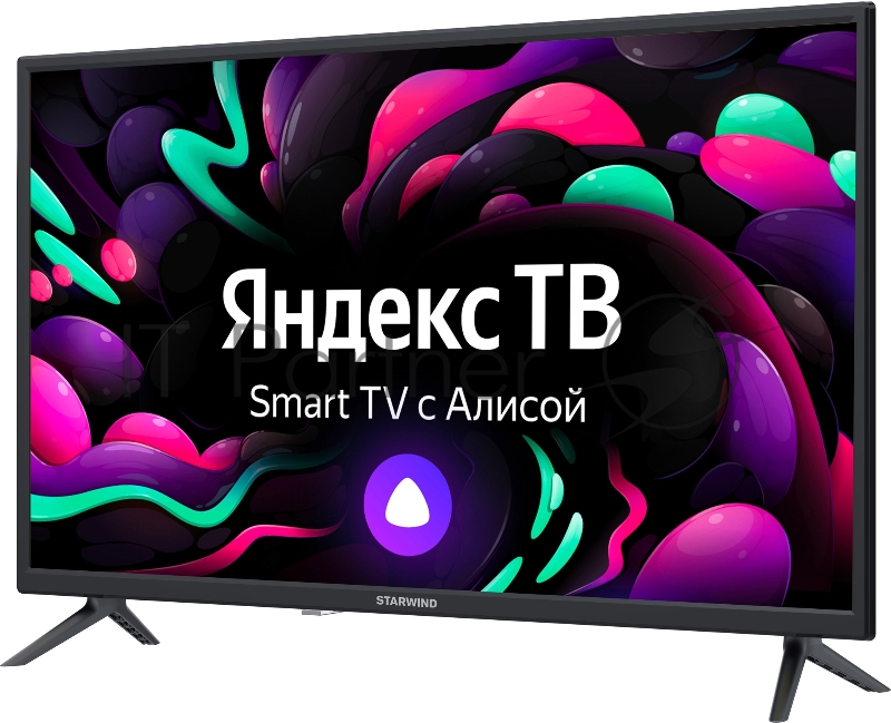 Телевизор LED Starwind 32 SW-LED32SG301 Яндекс.ТВ черный HD 60Hz DVB-T DVB-T2 DVB-C DVB-S DVB-S2 USB Smart TV