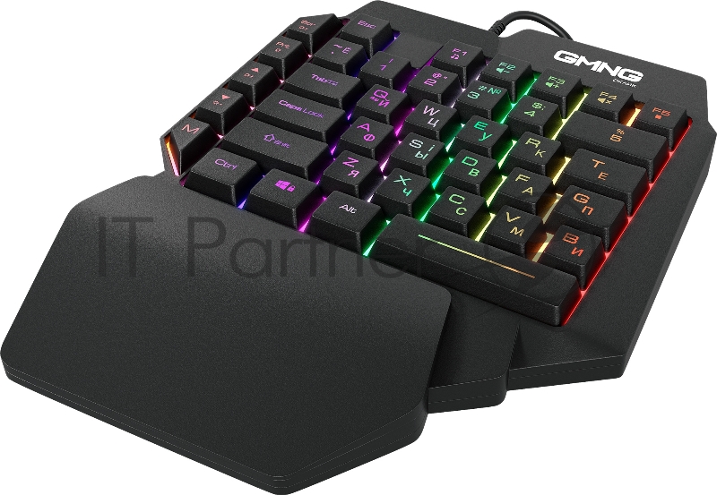 Игровой блок Оклик GMNG 705GK черный USB for gamer LED (подставка для запястий)