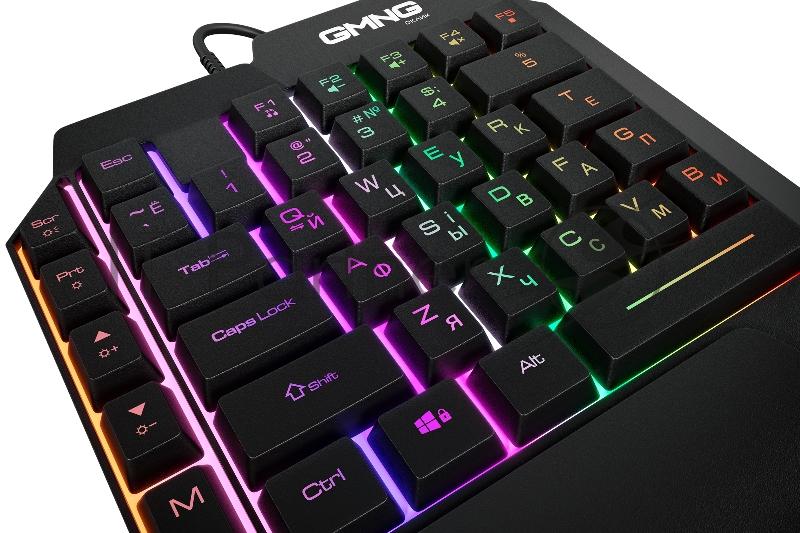 Игровой блок Оклик GMNG 705GK черный USB for gamer LED (подставка для запястий)