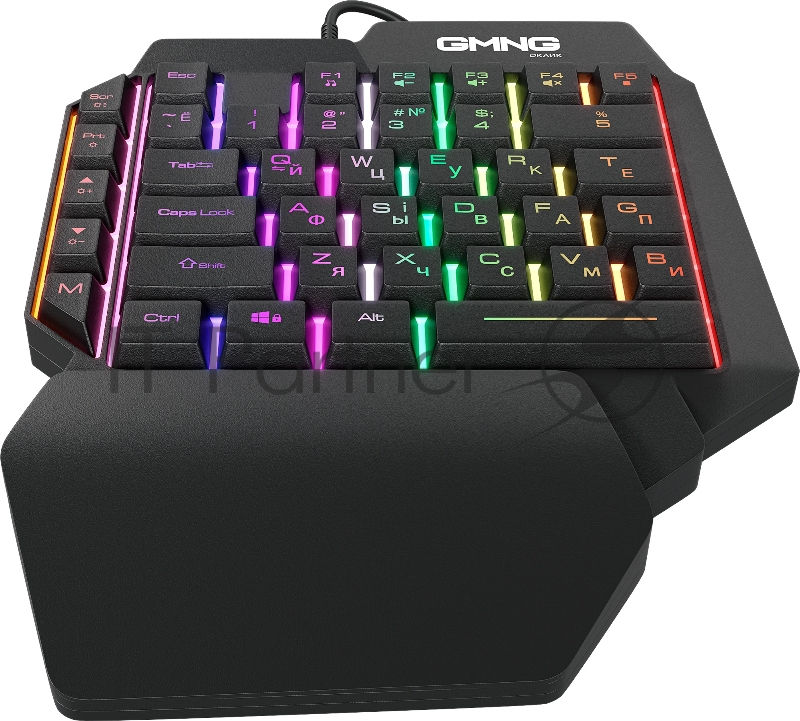 Игровой блок Оклик GMNG 705GK черный USB for gamer LED (подставка для запястий)