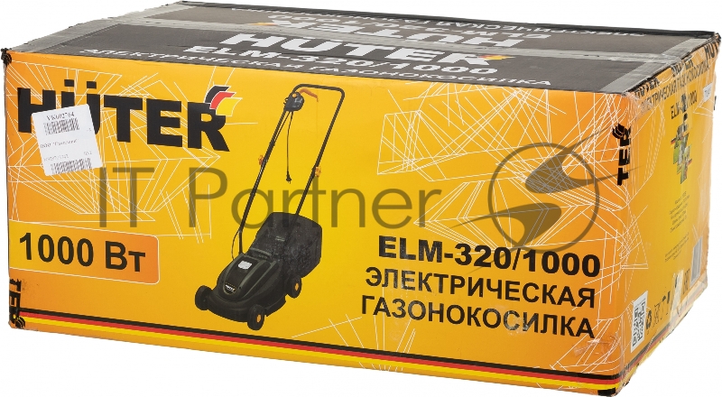 Газонокосилка роторная Huter ELM-320/1000 (900/70/4/19) 1000Вт