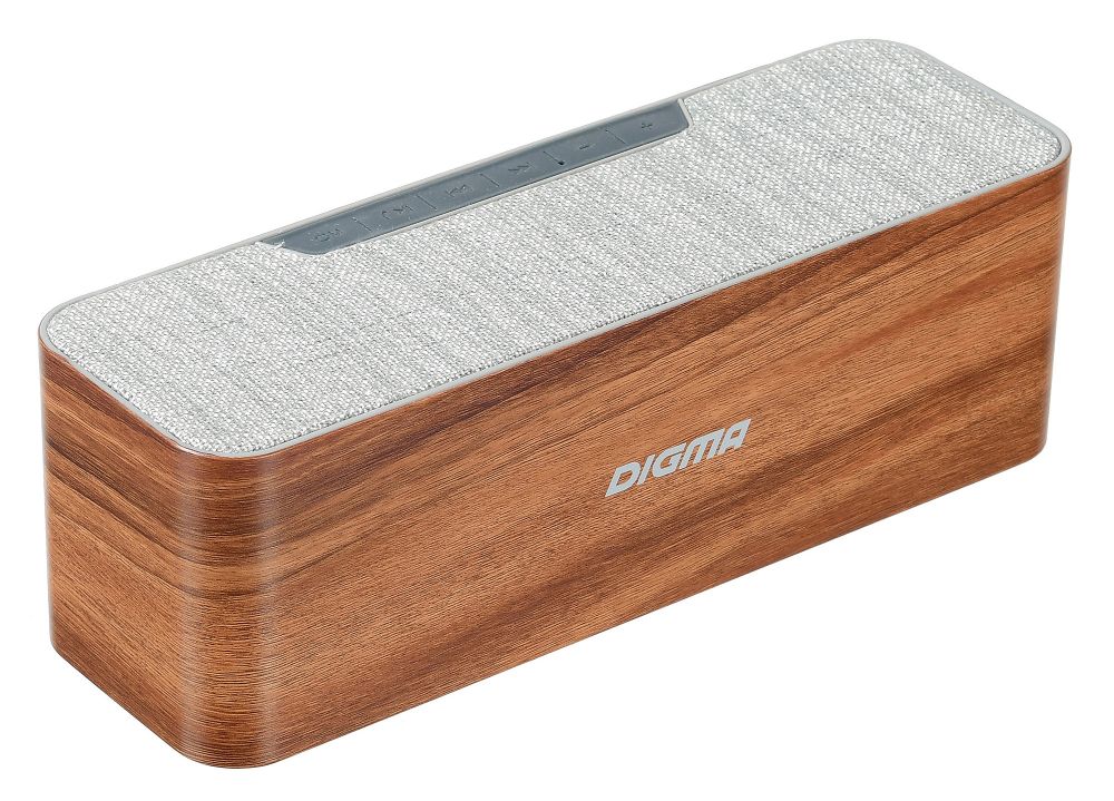 Колонка порт. Digma S-42 дерево 10W 1.0 BT/USB (SP4210BR)