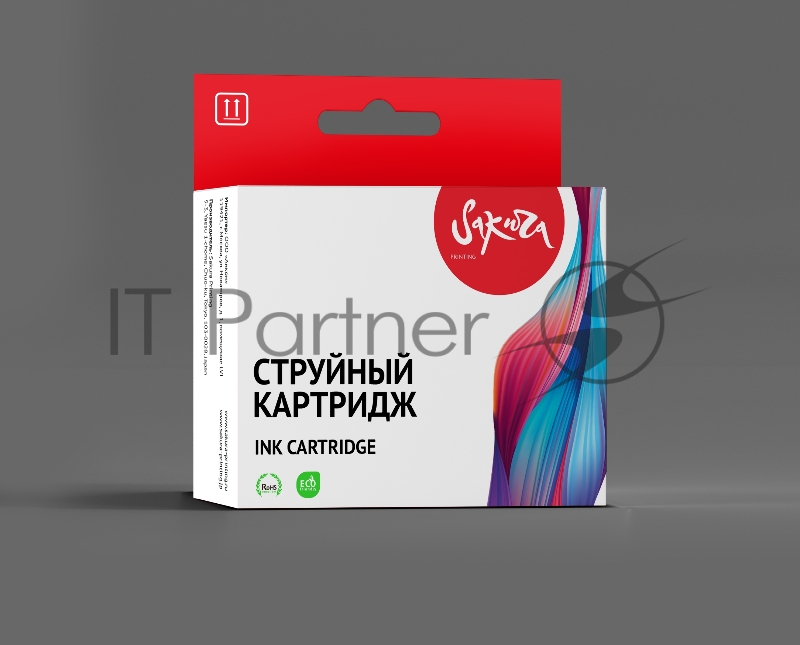 Струйный картридж Sakura P2V72A для HP, серый, 300 мл.
