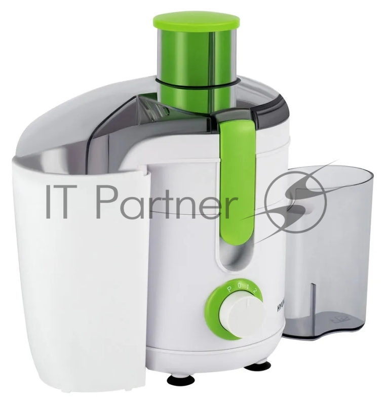 Соковыжималка центробежная Hyundai HY-JE1615 500Вт рез.сок.:400мл. черный/зеленый