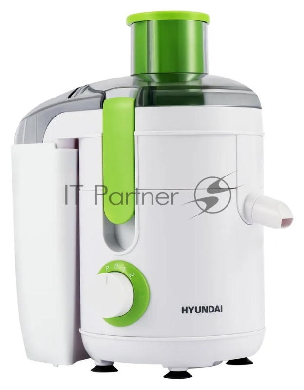 Соковыжималка центробежная Hyundai HY-JE1615 500Вт рез.сок.:400мл. черный/зеленый