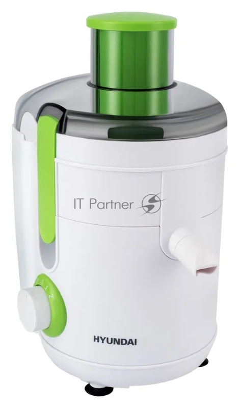Соковыжималка центробежная Hyundai HY-JE1615 500Вт рез.сок.:400мл. черный/зеленый