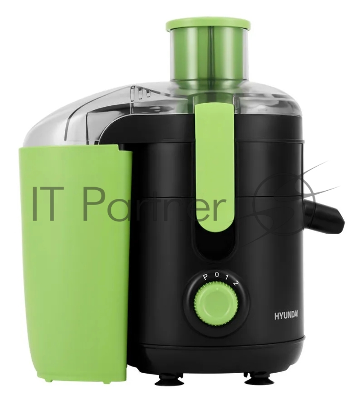 Соковыжималка центробежная Hyundai HY-JE1625 500Вт рез.сок.:400мл. черный/зеленый