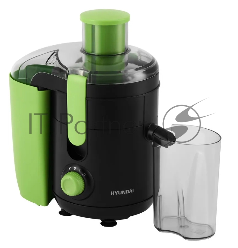 Соковыжималка центробежная Hyundai HY-JE1625 500Вт рез.сок.:400мл. черный/зеленый