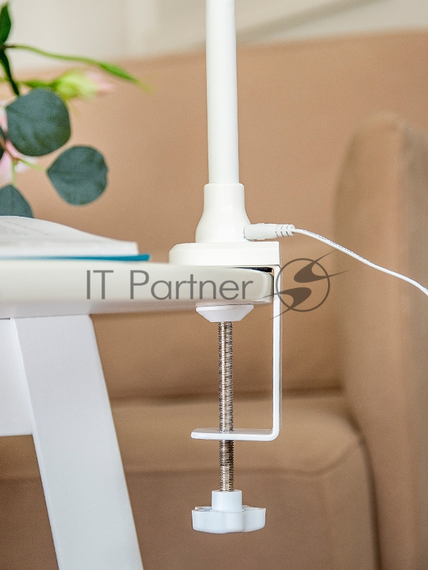 Светильник Lucia Fleksa PRO (L575) настольный на струбцине белый 9Вт