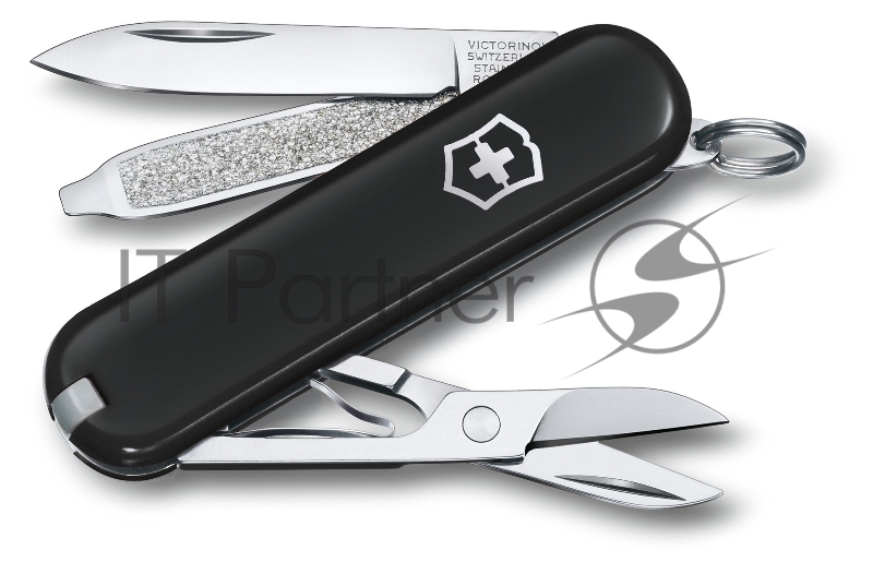 Нож перочинный Victorinox Classic Dark Illusion (0.6223.3G) 58мм 7функц. черный карт.коробка