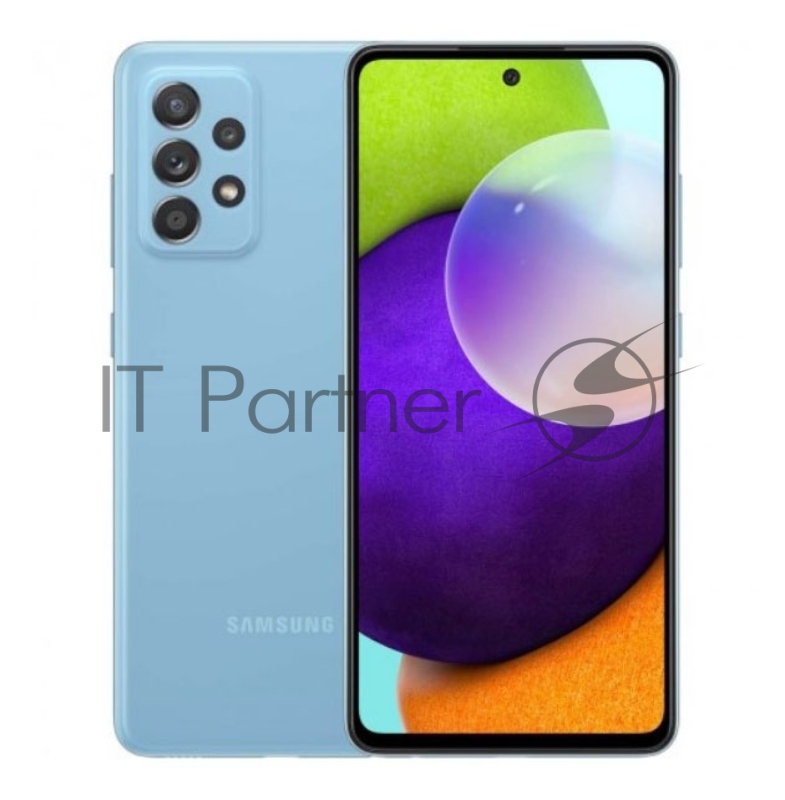 Смартфон Samsung SM-A525F Galaxy A52 128Gb 4Gb голубой моноблок 3G 4G 2Sim 6.5 1080x2400 Android 12 64Mpix 802.11 b/g/n/ac NFC GPS GSM900/1800 GSM1900 Ptotect microSD max1024Gb