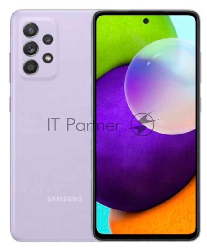 Смартфон Samsung SM-A525F Galaxy A52F 256Gb 8Gb лаванда моноблок 3G 4G 6.4 Android 12 802.11 a/b/g/n/ac/ax NFC GPS