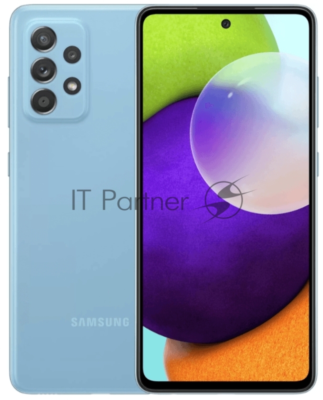 Смартфон Samsung SM-A525F Galaxy A52F 256Gb 8Gb синий моноблок 3G 4G 6.4 Android 12 802.11 a/b/g/n/ac/ax NFC GPS