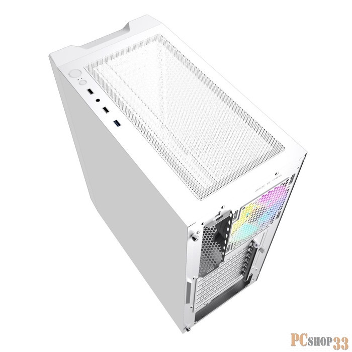 Корпус Powercase Mistral Evo White, Tempered Glass, 1x 120mm PWM ARGB fan + ARGB Strip + 3x 120mm PWM non LED fan, белый, ATX (CMIEW-F4S)