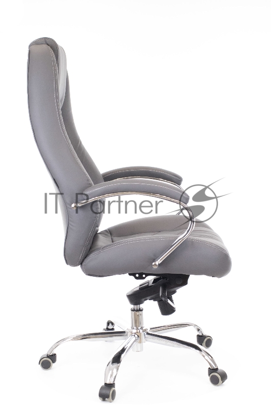 Офисное кресло Everprof Drift M серое (экокожа, хром, ролики, Мультиблок)