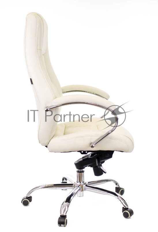 Офисное кресло Everprof Kron M бежевое (экокожа, хром, ролики, Мультиблок)