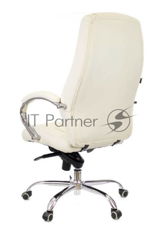 Офисное кресло Everprof Kron M бежевое (экокожа, хром, ролики, Мультиблок)