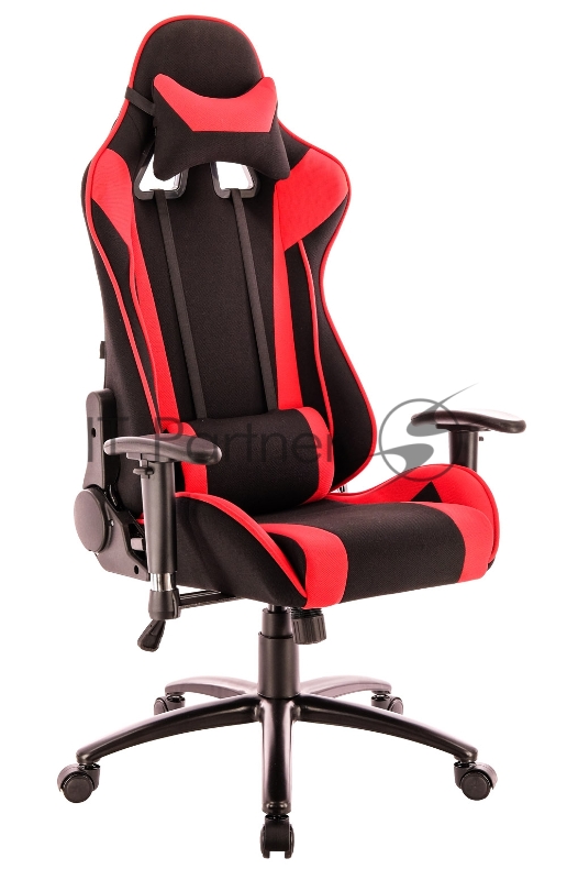 Игровое кресло Everprof Lotus S4 чёрно-красное (ткань, ролики, DMS (топган))