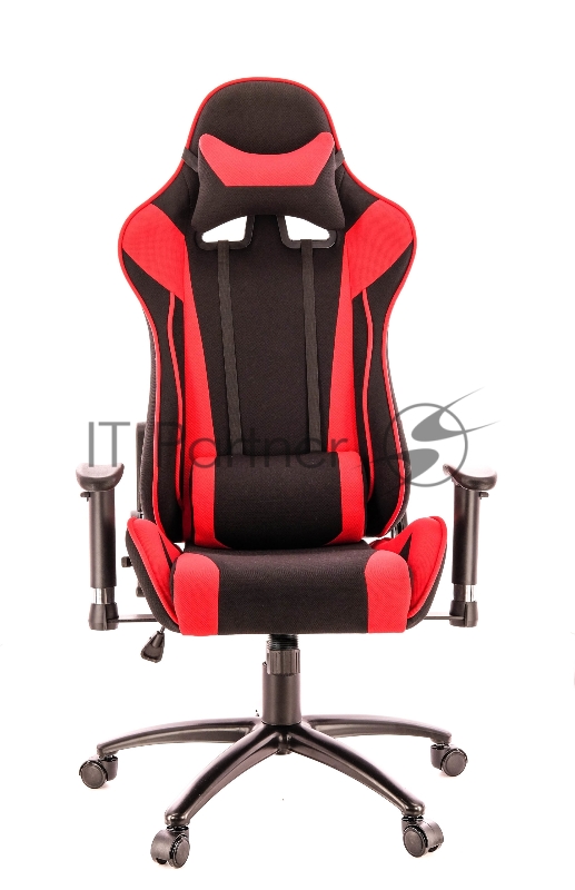 Игровое кресло Everprof Lotus S4 чёрно-красное (ткань, ролики, DMS (топган))