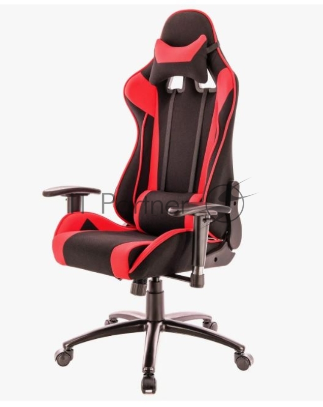Игровое кресло Everprof Lotus S4 чёрно-красное (ткань, ролики, DMS (топган))