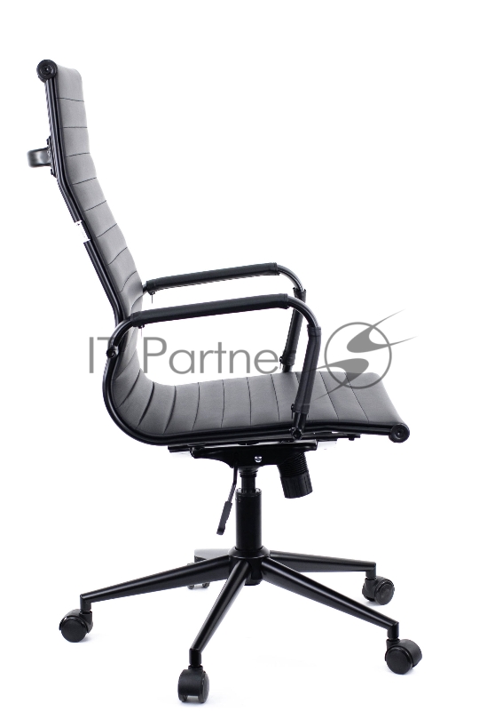 Офисное кресло Everprof Rio Black T чёрное (экокожа, чёрная сталь, ролики, ТопГан)