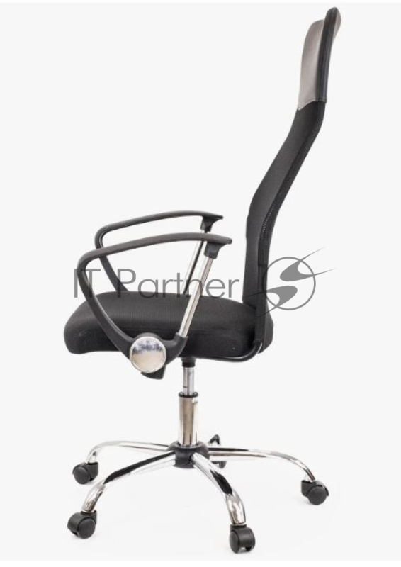 Офисное кресло Everprof Ultra T чёрное (Акриловая сетка, ткань, хром, ролики, ТопГан)