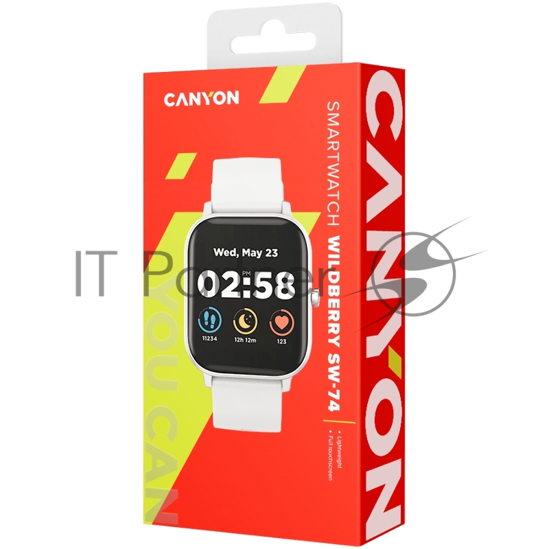 Смарт-часы Smart watch, 1.3inches TFT full touch screen, Zinic+plastic body, IP67 waterproof, multi-sport mode, compatibility with iOS and android, Silver body with white silicon belt, Host: 43*37*9mm, Strap: 230x20mm, 45g