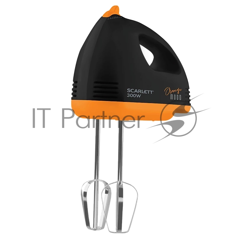 Миксер ручной Scarlett SC-HM40S20 300Вт черный/оранжевый