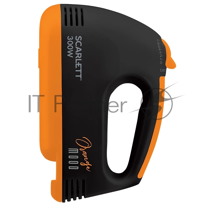 Миксер ручной Scarlett SC-HM40S20 300Вт черный/оранжевый