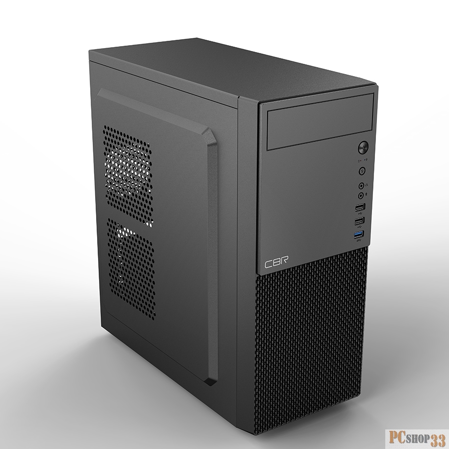 Корпус CBR PCC-ATX-E188-WPSU ATX Miditower E188, без БП, 1*USB 3.0, 2*USB 2.0, HD Audio+Mic, Black