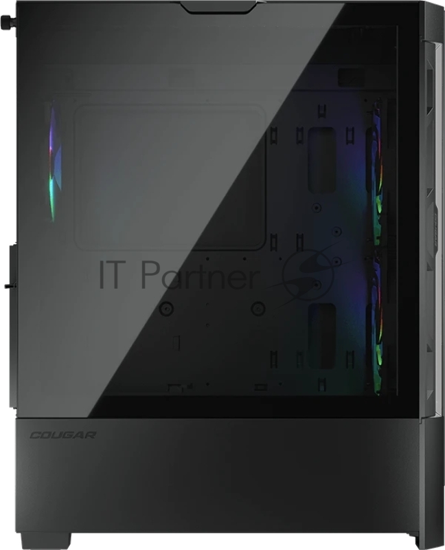 Корпус Cougar Airface RGB Black, 2х140мм + 1x120mm ARGB Fan, ARGB Fan Hub, без БП, черный, ATX
