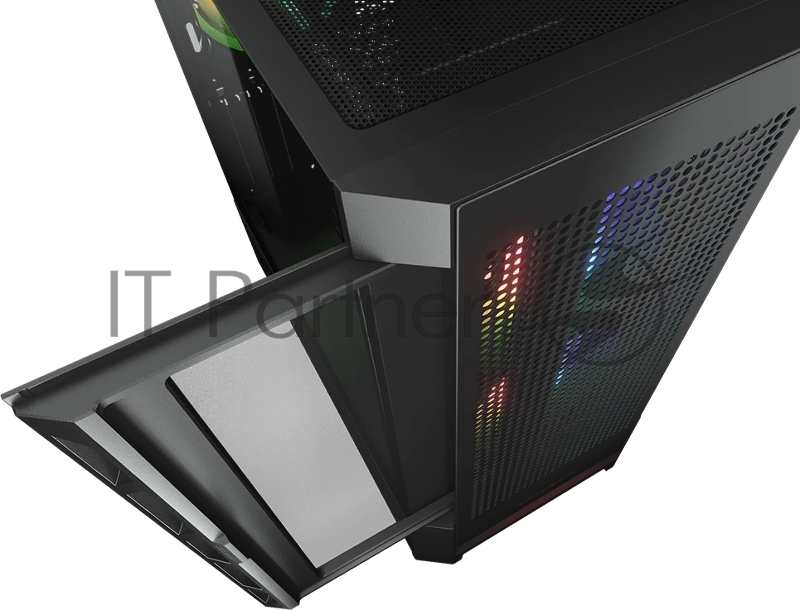 Корпус Cougar Airface RGB Black, 2х140мм + 1x120mm ARGB Fan, ARGB Fan Hub, без БП, черный, ATX