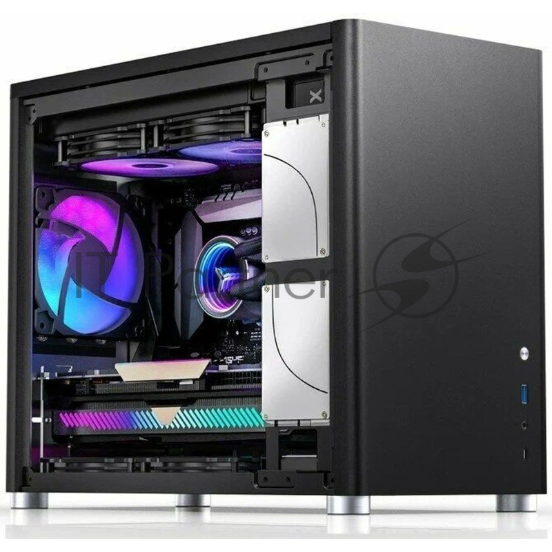 Корпус JONSBO D30 Black без БП, боковая панель из закаленного стекла, mini-ITX, micro-ATX, черный