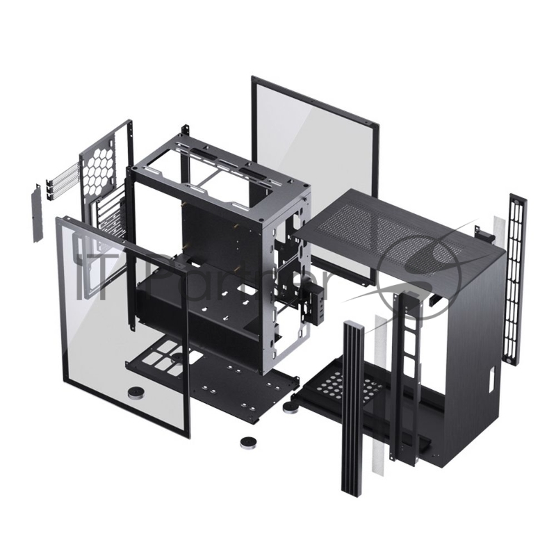 Корпус JONSBO U6 Black без БП, боковые панели из закаленного стекла, mini-ITX, micro-ATX, ATX, черный