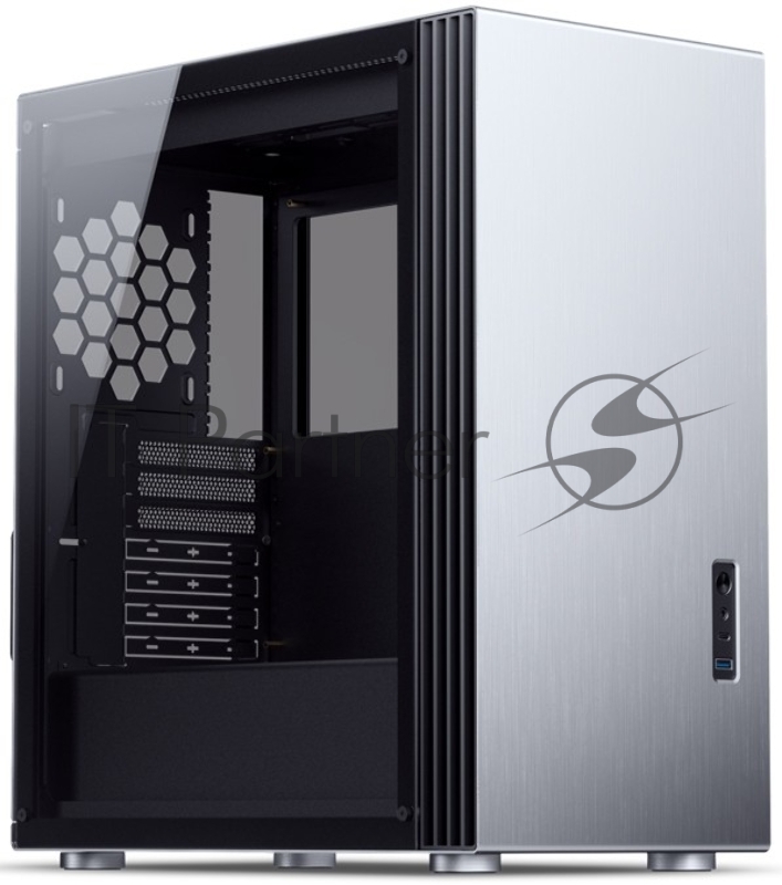 Корпус JONSBO U6 Silver без БП, боковые панели из закаленного стекла, mini-ITX, micro-ATX, ATX, серебристый