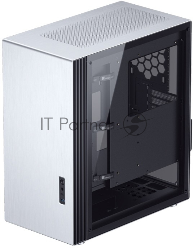 Корпус JONSBO U6 Silver без БП, боковые панели из закаленного стекла, mini-ITX, micro-ATX, ATX, серебристый