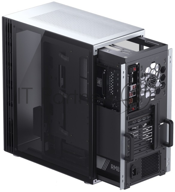 Корпус JONSBO U6 Silver без БП, боковые панели из закаленного стекла, mini-ITX, micro-ATX, ATX, серебристый