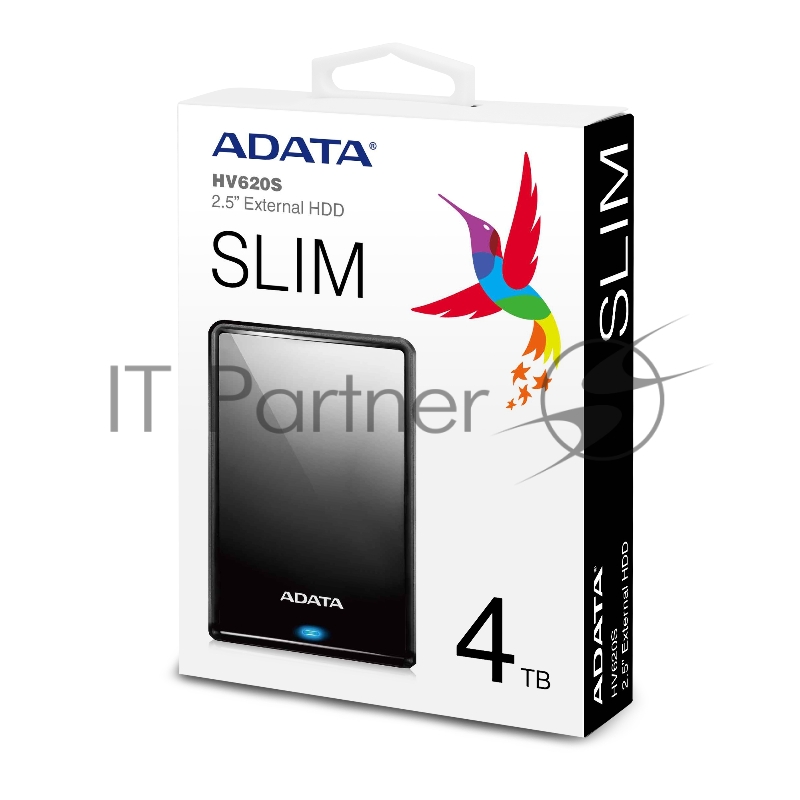 Внешний жесткий диск 4TB A-DATA HV620S, 2,5, USB 3.1, Slim, черный