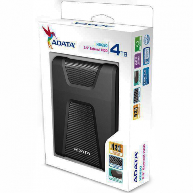 Внешний жесткий диск 4TB A-DATA HD650, 2,5 , USB 3.1, черный