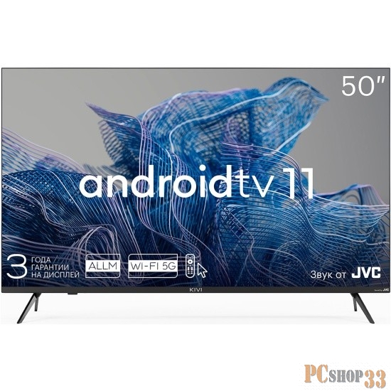 Телевизор LED Kivi 50 50U750NB черный 4K Ultra HD 60Hz DVB-T DVB-T2 DVB-C WiFi Smart TV