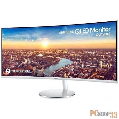 Монитор Samsung 34 C34J791WTM VA LED изогнутый 21:9 3440x1440 4ms 300cd 178/178 3000:1 HDMI DP 2*Thunderbolt3 M/M HAS USB White 1 year