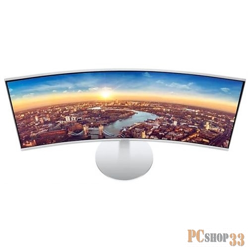 Монитор Samsung 34 C34J791WTM VA LED изогнутый 21:9 3440x1440 4ms 300cd 178/178 3000:1 HDMI DP 2*Thunderbolt3 M/M HAS USB White 1 year