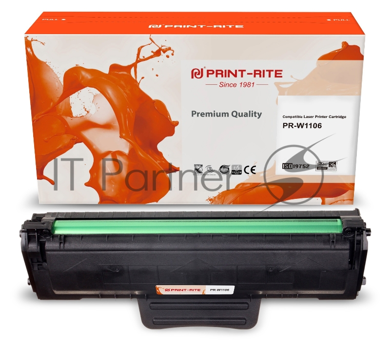 Картридж лазерный Print-Rite TFHB9GBPU1J PR-W1106 W1106A черный (1000стр.) для HP Laser 107a/107r/107w/135a MFP/135r MFP/135w MFP/137fnw MFP