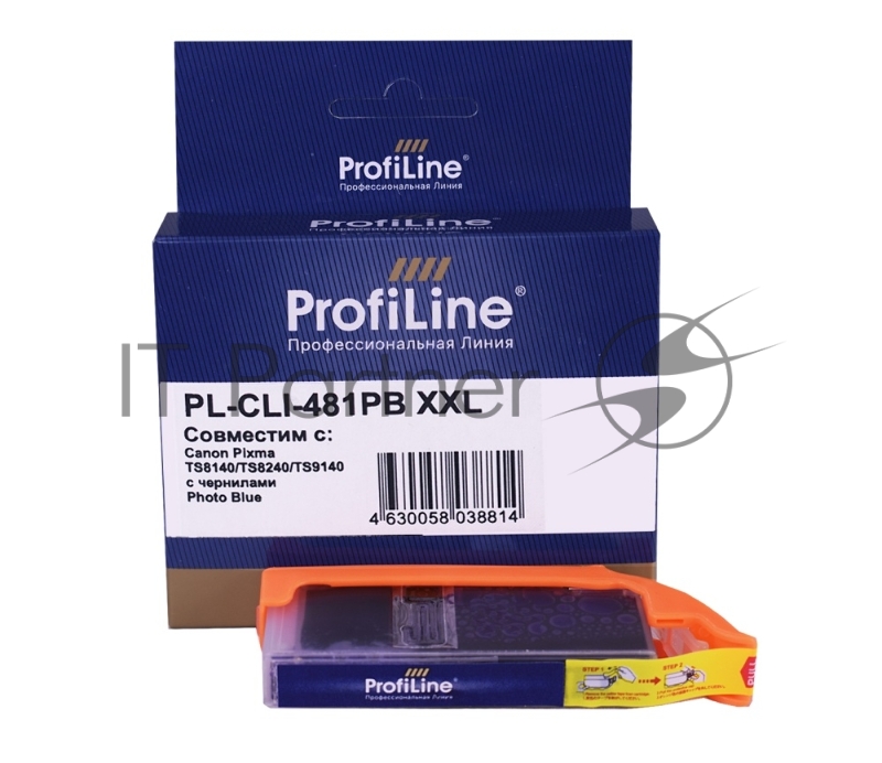 Струйный картридж PL-CLI-481PB XXL для принтеров Canon Pixma TS8140/TS8240/TS9140 с чернилами Photo Blue 11,7 мл ProfiLine
